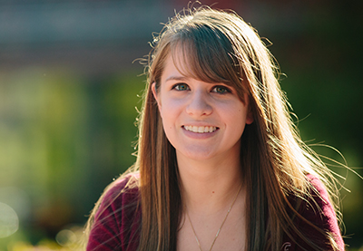 Individualized major Smiling female student